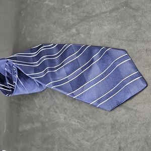 Dkny striped blue silk tie